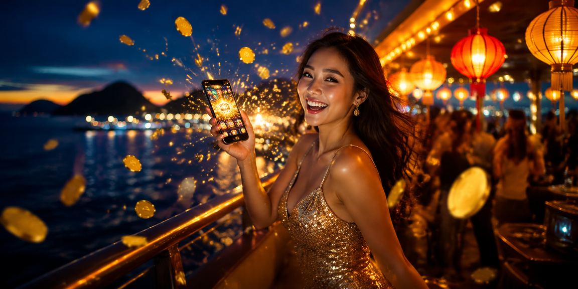 Giao diện ứng dụng cá cược trên điện thoại với đèn lồng Hội An